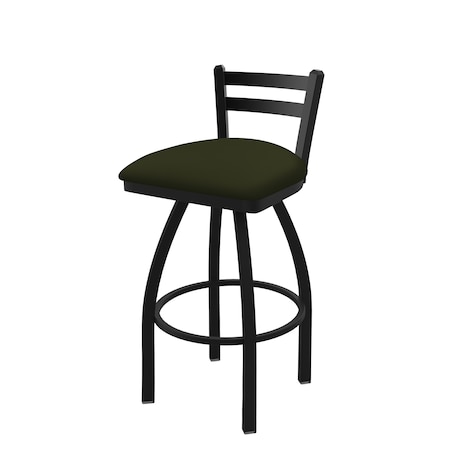 Holland Bar Stool Co 25" Low Back Swivel Counter Stool, Black Wrinkle, Canter Pine Seat 41125BW010